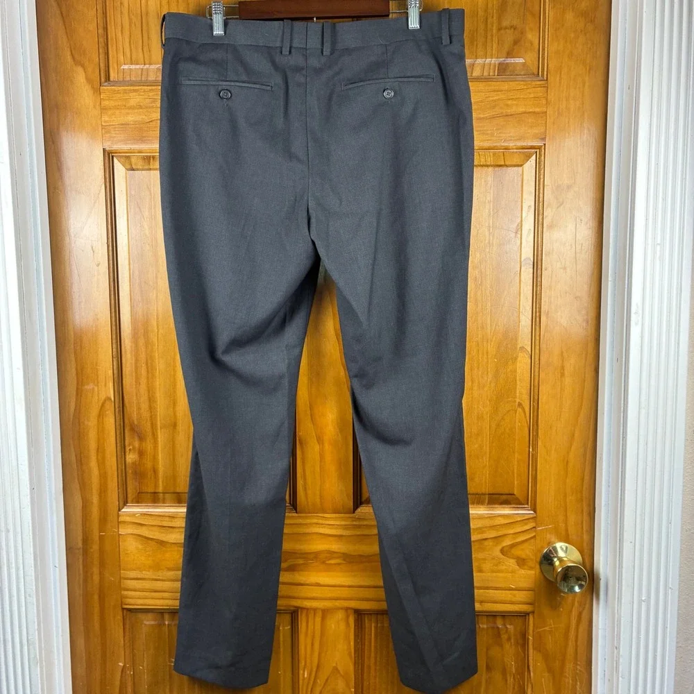 HM Mens 38R Slim Fit Suit Trousers Dark Charcoal Grey Dress Pants Academia